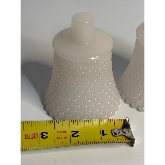 VTG HOMCO Hobnail White Milk Glass Votive Candle Holders Set-2 Diamond Textured - Picture 9 of 10